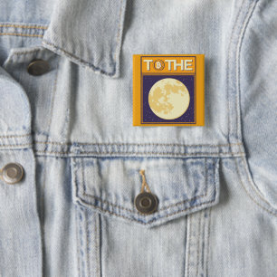 Crypto Moon 15 Cm Square Badge