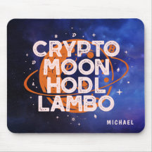 Crypto Moon Hodl Lambo Space Personalised Name