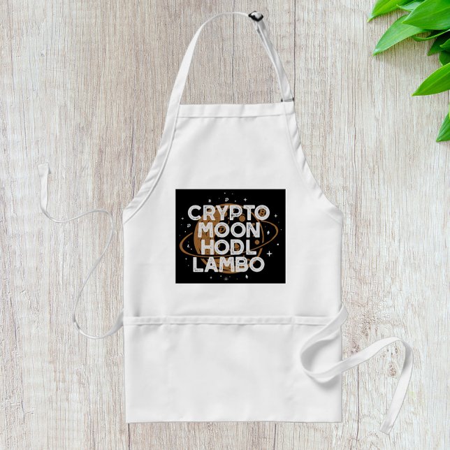Crypto Moon HODL Lambo Standard Apron (Creator Uploaded)