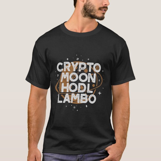 Crypto Moon Hodl Lambo T-Shirt (Front)