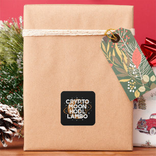 Crypto Moon Square Sticker