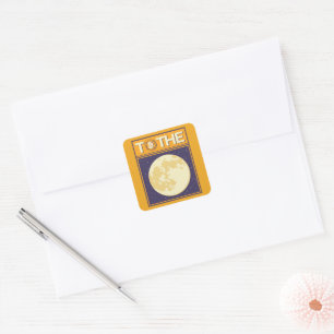 Crypto Moon Square Sticker