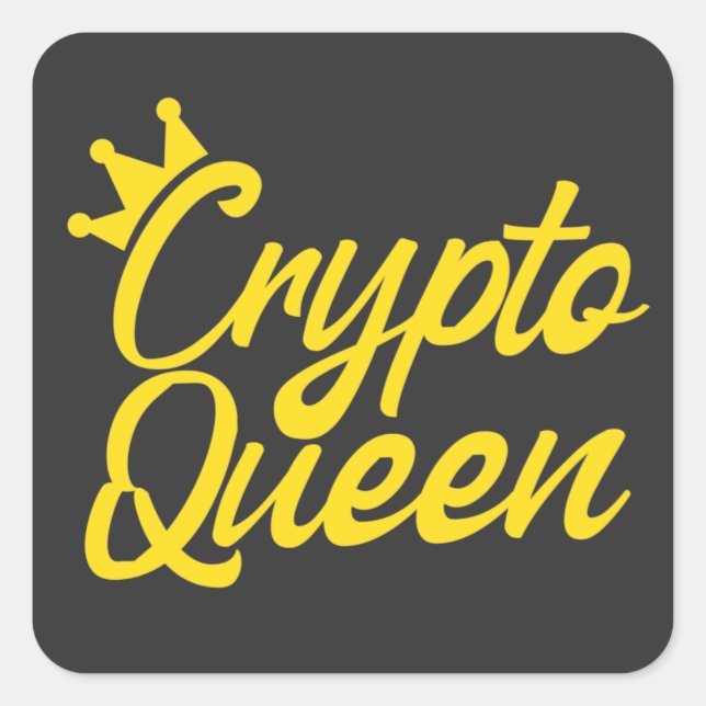 Crypto Queen Bitcoin Girl  Square Sticker (Front)