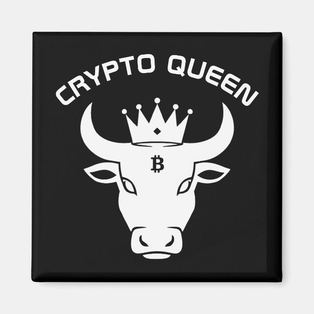 Crypto Queen Black Magnet (Front)