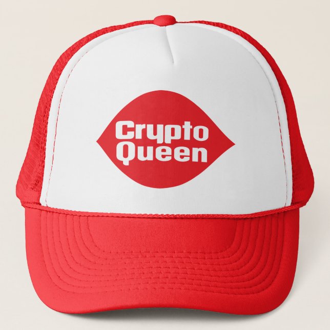 Crypto Queen Parody Image T-Shirt Trucker Hat (Front)