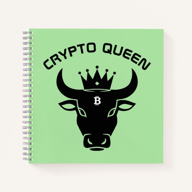 Crypto Queen Personalised  Notebook (Front)