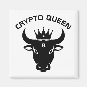 Crypto Queen White Magnet