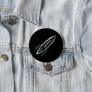Crypto Rocket 7.5 Cm Round Badge