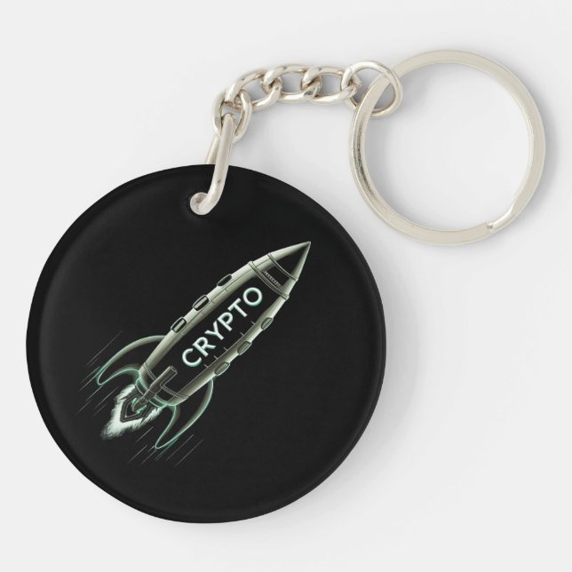 Crypto Rocket Key Ring (Back)
