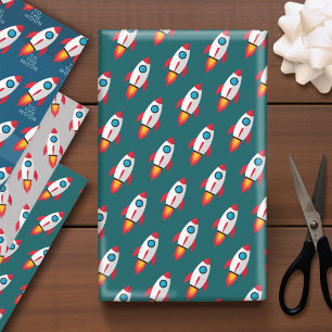 Crypto Rocket To The Moon - Space Wrapping Paper Sheet