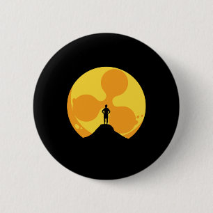 Crypto Sun Ripple XRP Cryptocurrency Money Gift 6 Cm Round Badge
