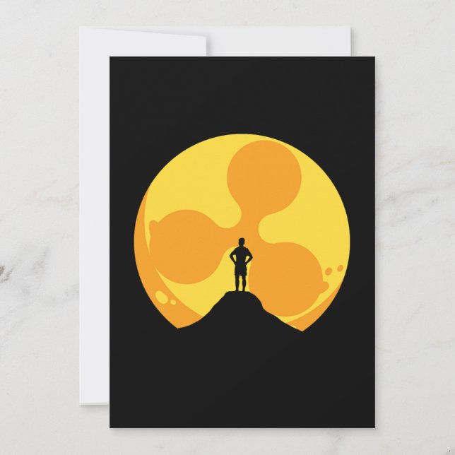 Crypto Sun Ripple XRP Cryptocurrency Money Gift Invitation (Front)
