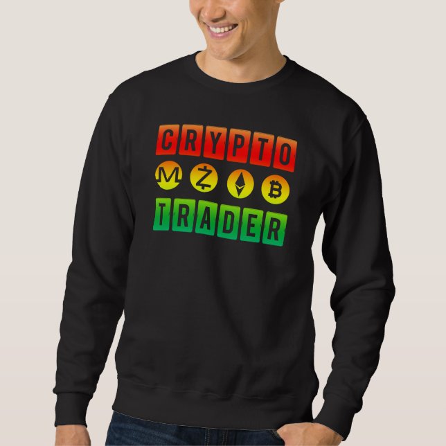 Crypto Trader Rainbow for Bitcoin Fans Sweatshirt (Front)