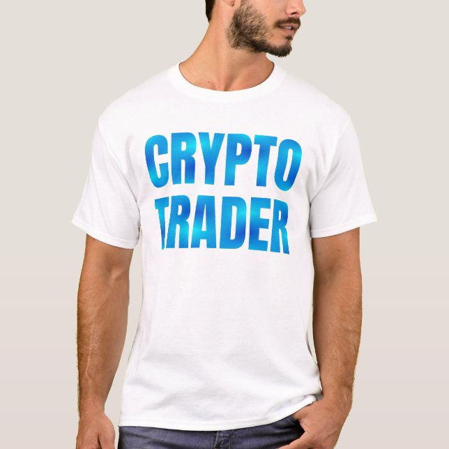 Crypto Trader Turquoise-Blue Gradient  T-Shirt (Front)