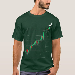 Crypto Trading To The Moon Candlesticks T-Shirt