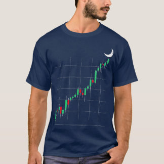 Crypto Trading To The Moon Candlesticks Trader T-Shirt