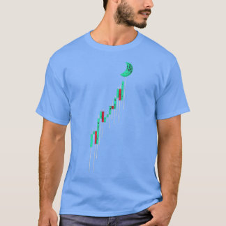 Crypto Trading Vintage Stock Chart To The Moon Pul T-Shirt
