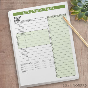 Crypto Wallet Password Keeper Recovery Seed Phrase Notepad