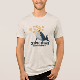 Crypto Whale Bitcoin Hodling Profits Investor Trad Tri-Blend Shirt