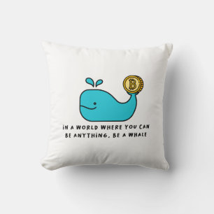 Crypto Whale T-Shirt Cushion