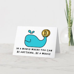 Crypto Whale T-Shirt Thank You Card