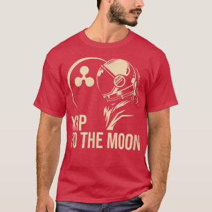 Crypto XRP Ripple to the Moon Internet Money Astro T-Shirt