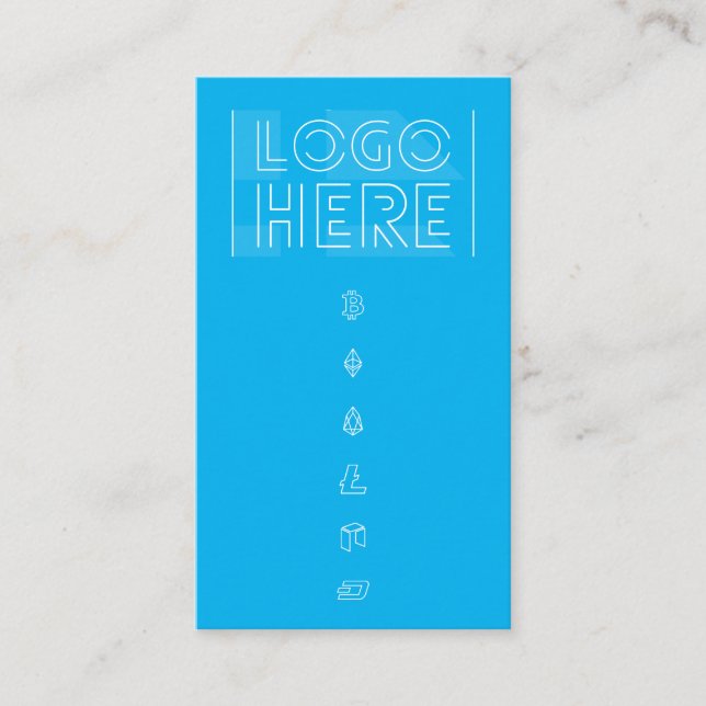 Cryptocurrency Accepted Business Card (Front)