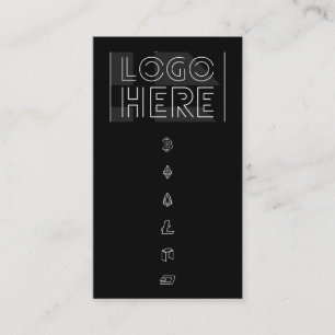 Cryptocurrency Accepted Coin Bitcoin Shop Business Card