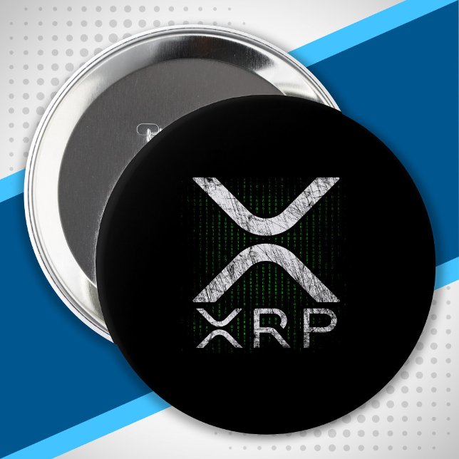 Cryptocurrency Binary Code XRP Hodlers Crypto Meme 10 Cm Round Badge (Creator Uploaded)