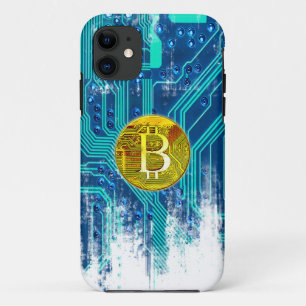 Cryptocurrency Bitcoin and Circuit Board Case-Mate iPhone Case