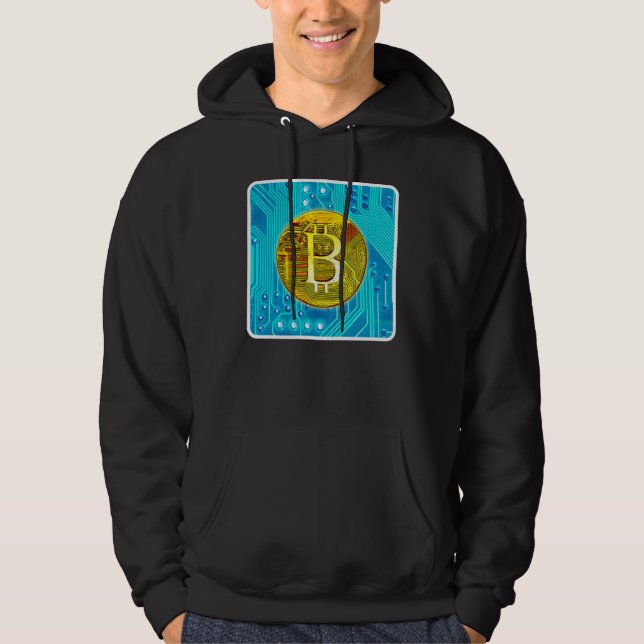 Cryptocurrency Bitcoin & Chip Hoodie (Front)