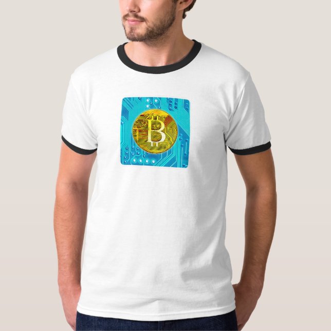 Cryptocurrency Bitcoin & Chip T-Shirt (Front)