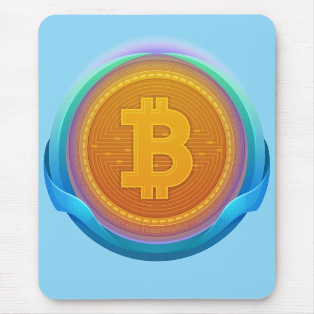 CRYPTOCURRENCY BITCOIN MOUSE PAD (Front)