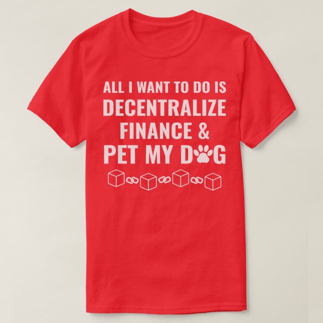 Cryptocurrency Blockchain Ether ETH Decentralise F T-Shirt (Design Front)