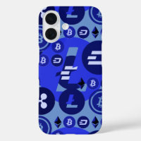 Cryptocurrency Blue Digital Money Pattern