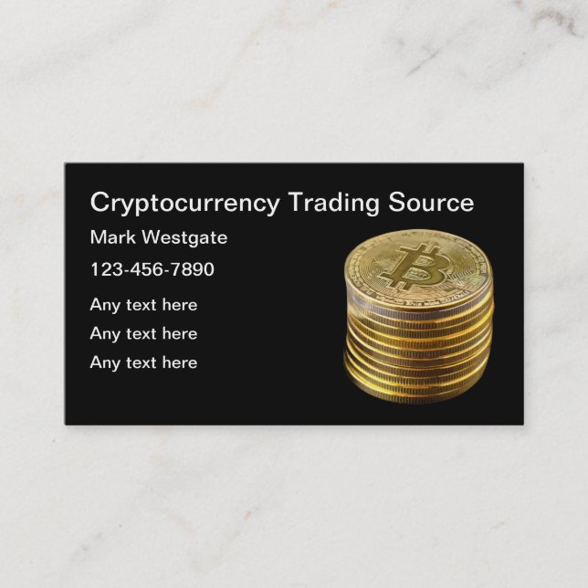 Cryptocurrency Business Cards Template (Front)