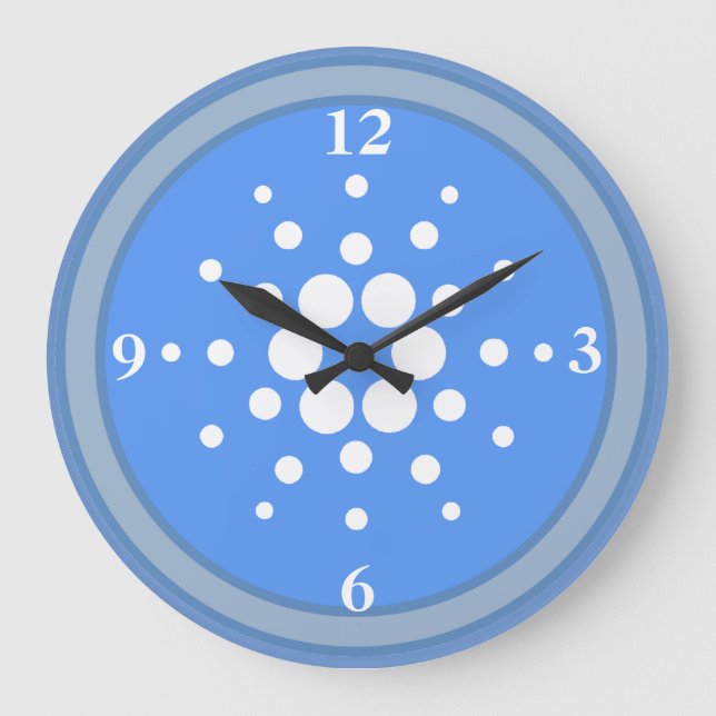 cryptocurrency coin style  large clock (Front)
