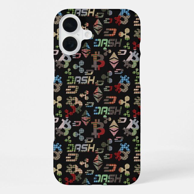 Cryptocurrency Colourful Digital Money Pattern iPhone Case (Back)