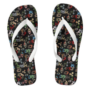 Cryptocurrency Colourful Money Pattern Jandals