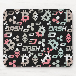 Cryptocurrency Colourful Pattern Mouse Pad