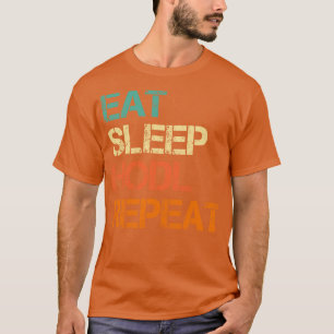 Cryptocurrency Crypto Bitcoin Funny Eat Sleep HODL T-Shirt