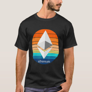 Cryptocurrency Ether Blockchain Etereum Retro Suns T-Shirt