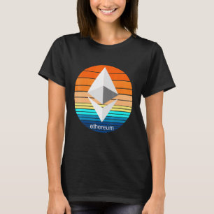 Cryptocurrency Ether Blockchain Etereum Retro Suns T-Shirt