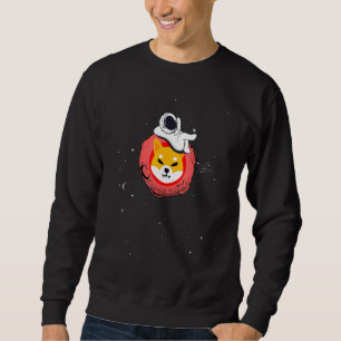 Cryptocurrency Fun Relaxing Space Man On Shiba Inu Sweatshirt