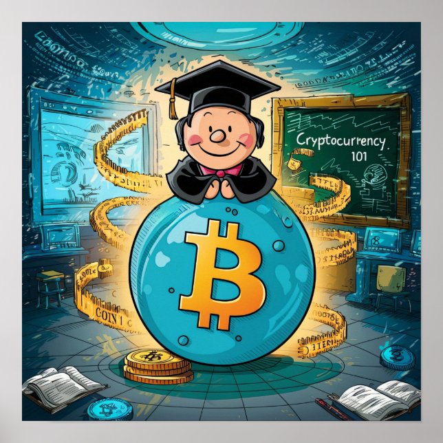 Cryptocurrency Graduation Poster (Front)