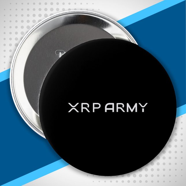 Cryptocurrency Meme XRP Army Quote Hodl Crypto 10 Cm Round Badge (Creator Uploaded)