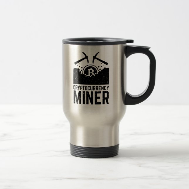 Cryptocurrency Miner Custom Travel Mug (Right)