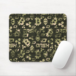 Cryptocurrency pattern mouse pad