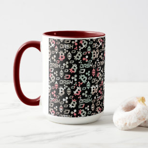 Cryptocurrency Pink Colourful Money Pattern Mug