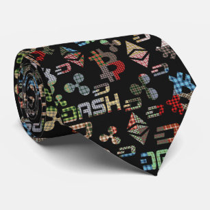 Cryptocurrency Rainbow Pattern Neck Tie